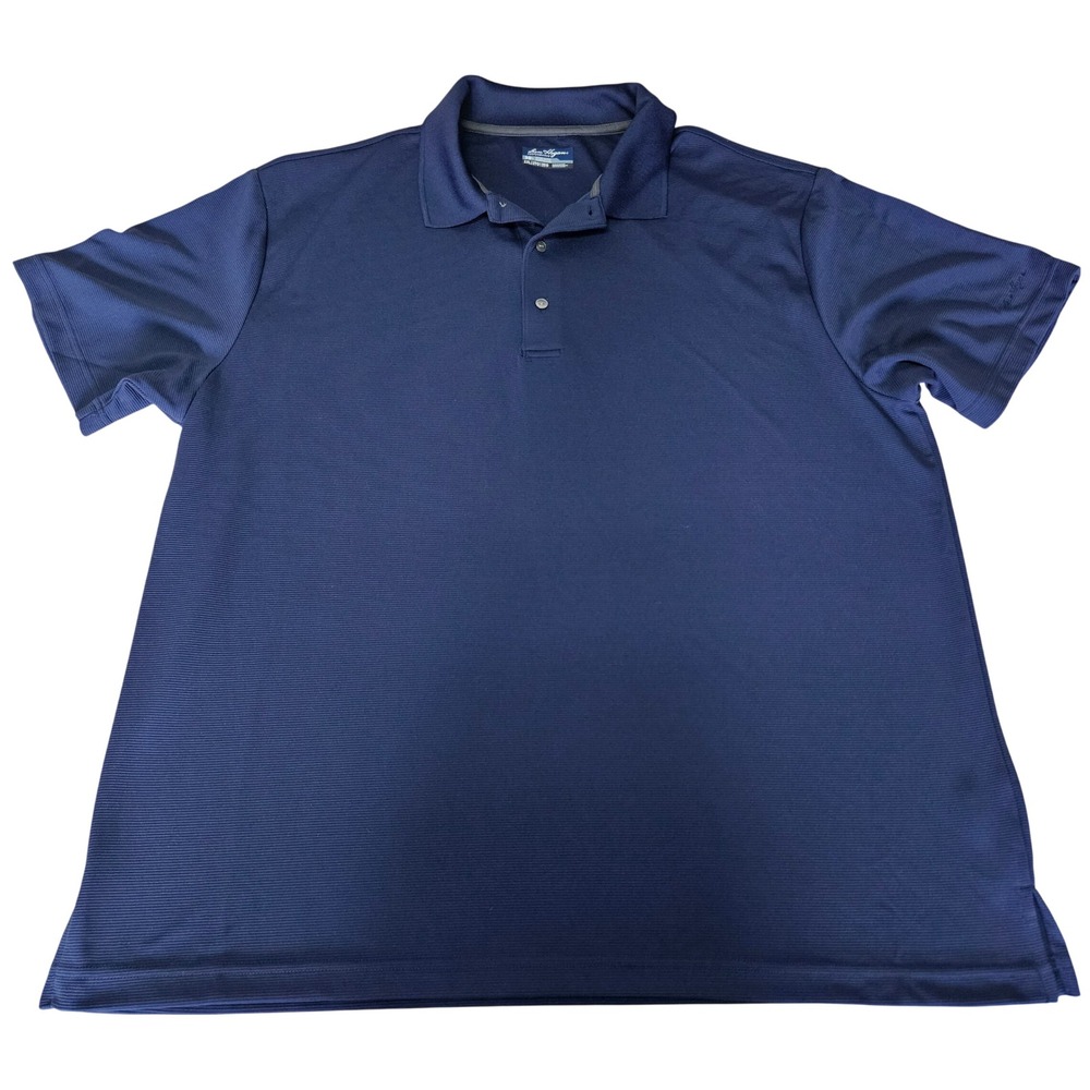 Ben Hogan Performance Mens 2XL Navy Blue Micro Ribbed Short Sleeve Golf Polo